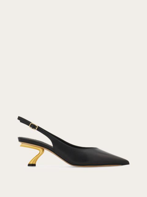 FERRAGAMO S-shaped heel slingback