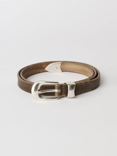 Our Legacy 2 cm Belt Sundried Clay Leather