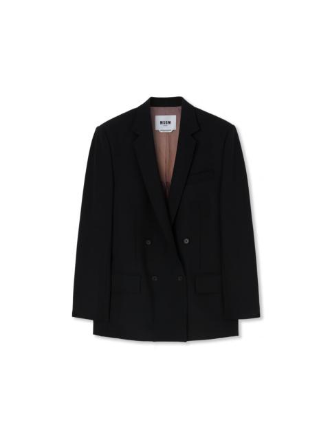 Fresh wool double-breasted jacket