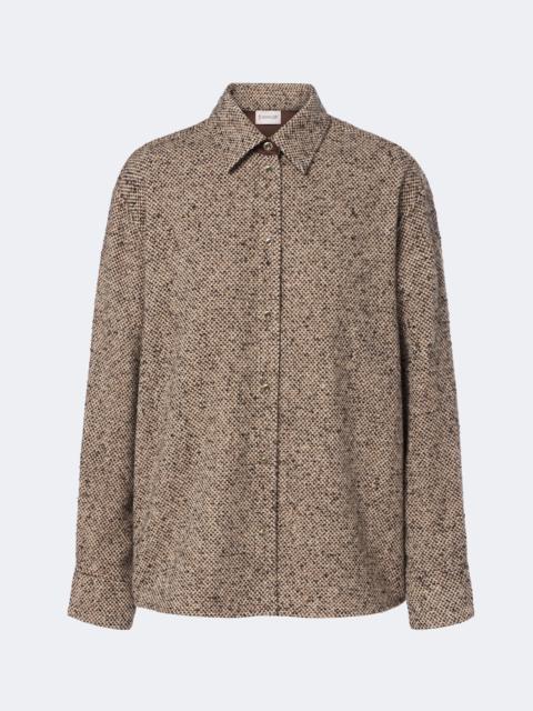 Moncler Wool-blend tweed overshirt