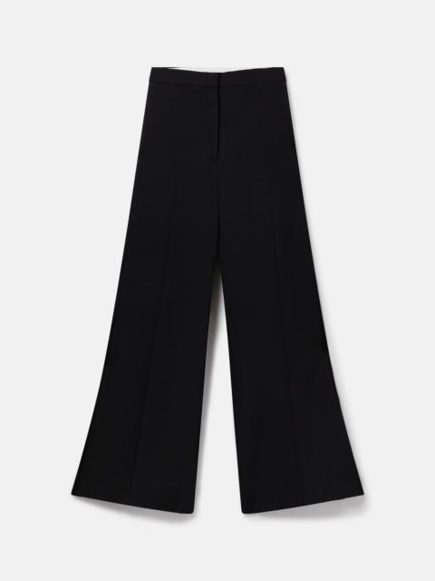 Pleated High-Rise Wide-Leg Wool Trousers
