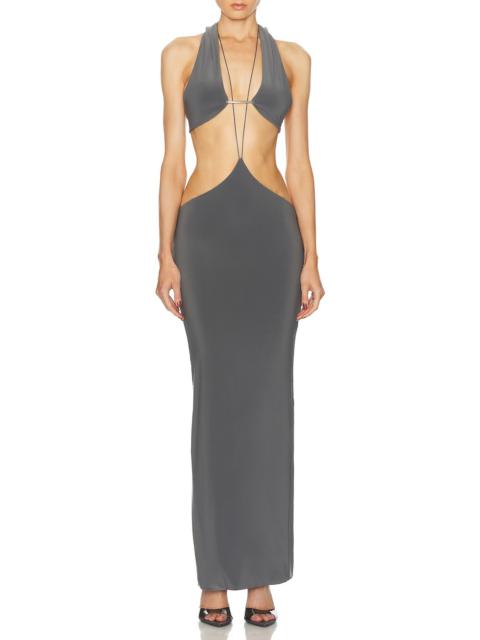 GRACE LING Logo Tag Tie Pillar Skirt