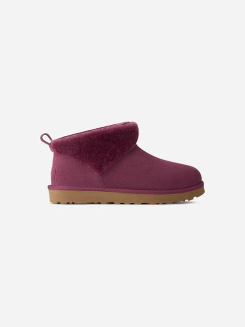 UGG ® Women's Classic Ultra Mini Snugscape Suede Classic Boots in Burnt Magenta