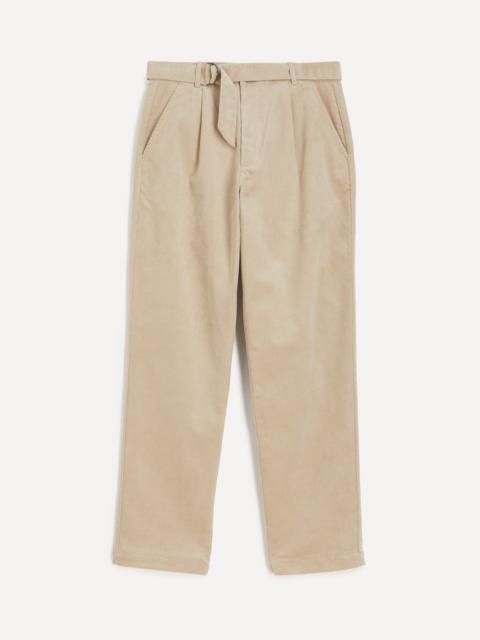 Oliver Spencer Belted Sibley Cord Beige Trousers