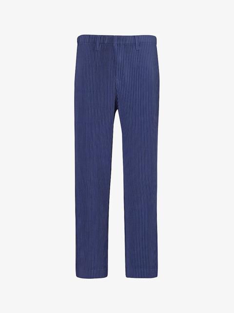 ISSEY MIYAKE Pleated straight-leg regular-fit knitted trousers