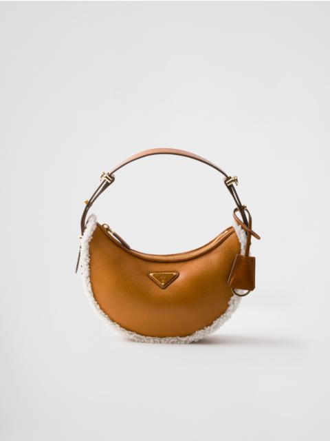 Prada Arqué small shearling shoulder bag