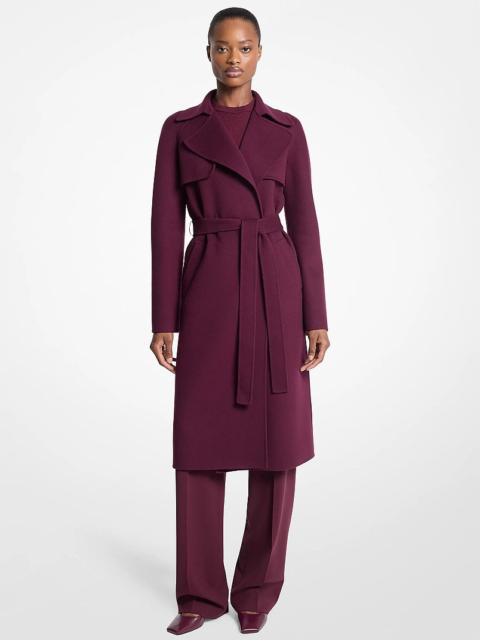 MICHAEL KORS COLLECTION Jennifer Double Faced Wool Trench Coat