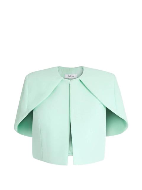 Safiyaa Micah cape-style cropped jacket