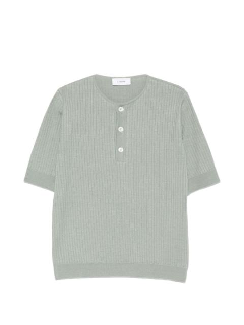 LARDINI quarter-button sweater