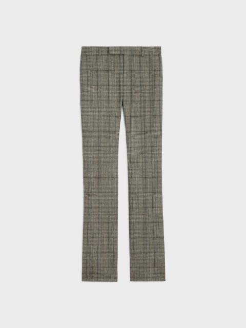 CELINE flared pants in prince of wales flannel