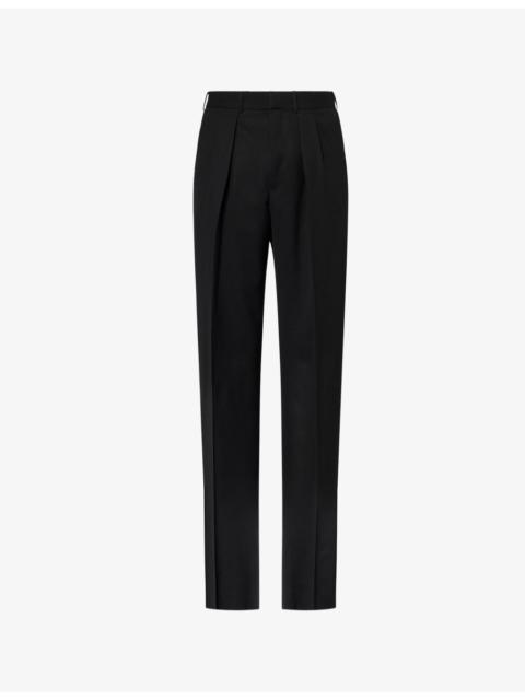 TOM FORD Fresco Double-Pleated Wool Trousers