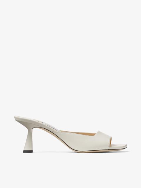 JIMMY CHOO Zania 65 Latte Nappa Leather Mules