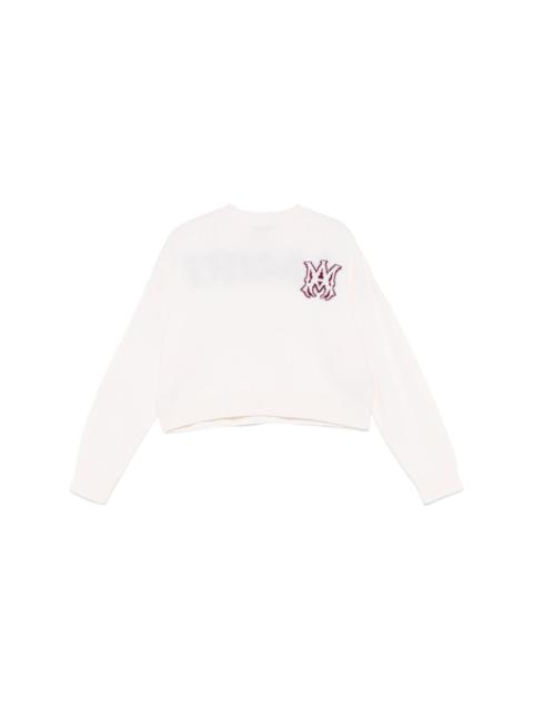 logo-intarsia sweater