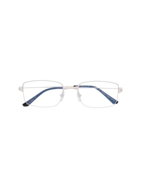 clear-lenses rectangle-framed glasses
