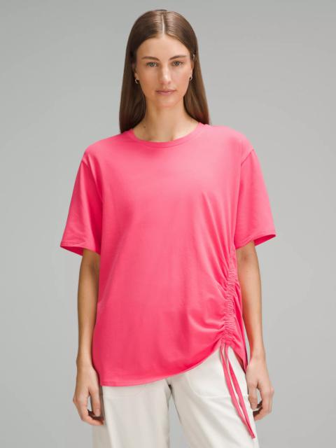 Side-Cinch Cotton T-Shirt