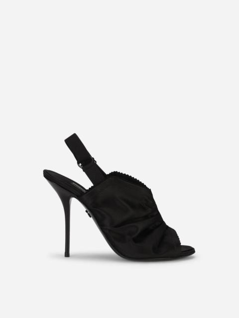 Dolce & Gabbana Satin slingbacks with corset-style fastening