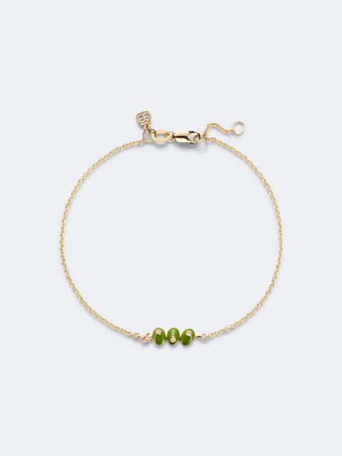 SYDNEY EVAN Martini Olives 14kt gold bracelet with sapphires