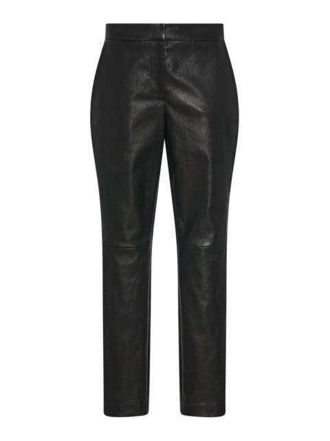 ROSETTA GETTY Leather Cropped Skinny Pants black