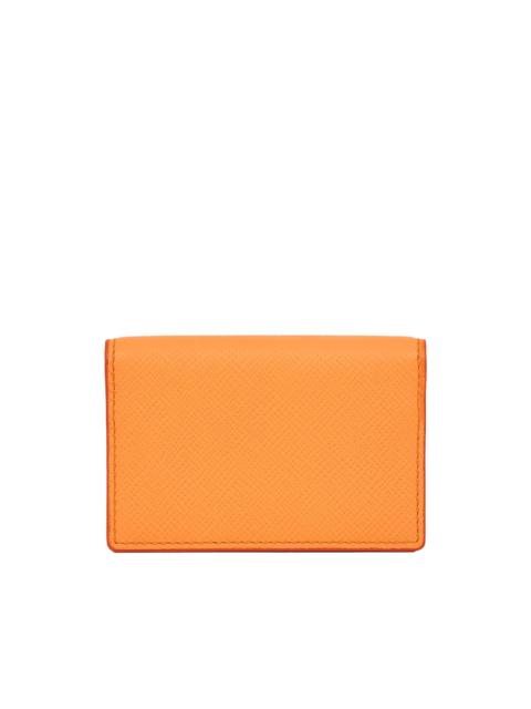 Smythson Panama snap-closure folded card case