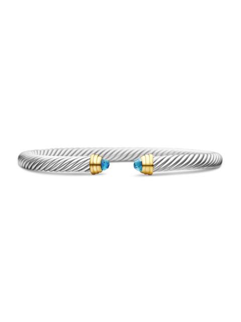 DAVID YURMAN Women's Classic Cable Bracelet in Sterling Silver - Blue Topaz