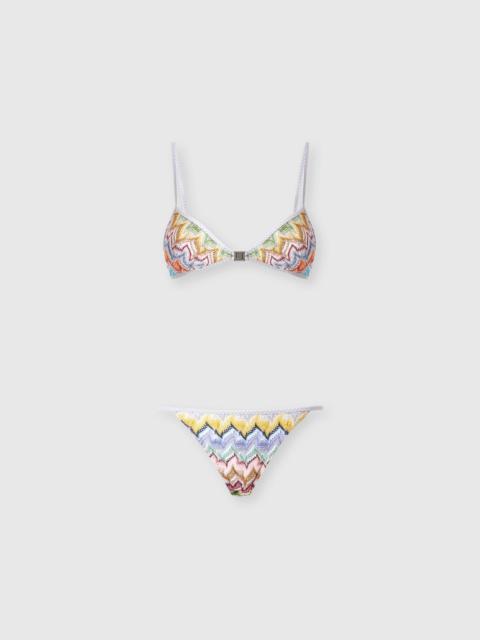 Missoni Viscose lamé bikini with front-closure top