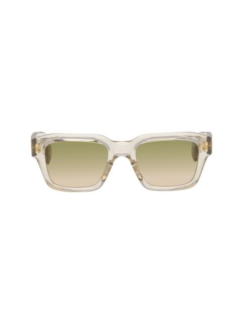 CUTLER AND GROSS Beige 1432 Square Sunglasses
