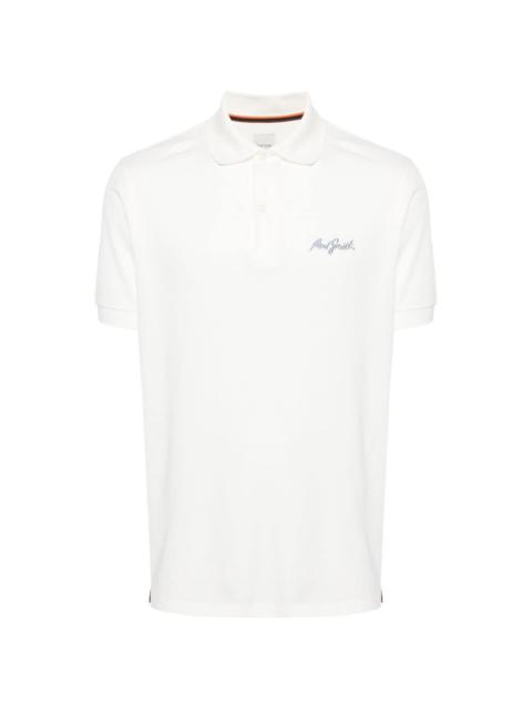 Paul Smith logo-embroidered cotton polo shirt