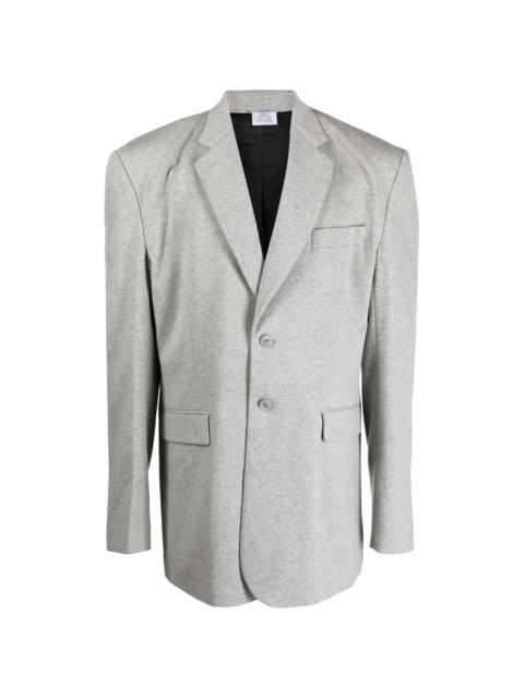 VETEMENTS single-breasted shoulder-pad blazer