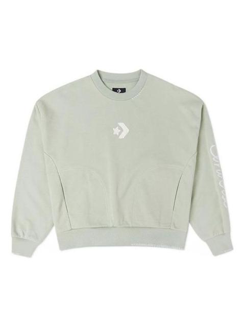 Converse (WMNS) Converse Chain Stitch Crew 'Light Green' 10025516-A02