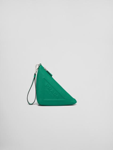 Prada Leather Prada Triangle pouch