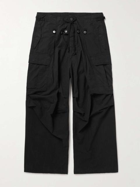 Kapital Jumbo Wide-Leg Cotton-Blend Ripstop Cargo Trousers