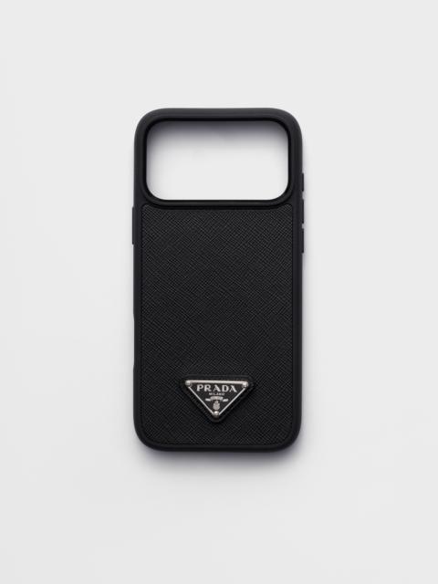 Prada Saffiano leather case for iPhone 17 Pro Max