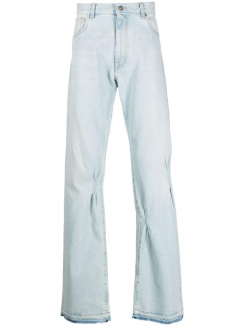 424 gathered-detailing straight-leg jeans