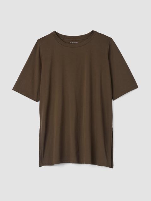 EILEEN FISHER Organic Pima Cotton Jersey Long Tee