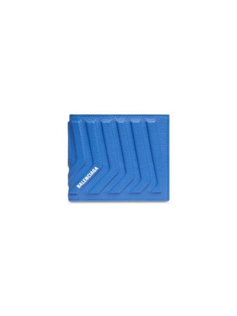 BALENCIAGA Men's Car Square Folded Wallet  in Blue