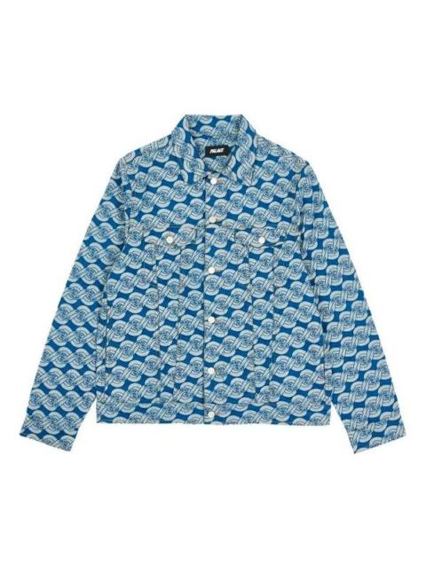 PALACE PALACE Full Print Long Sleeves Denim Jacket Unisex Blue P20D015