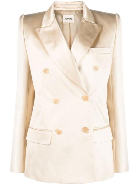 KHAITE Nathan satin double-breasted blazer