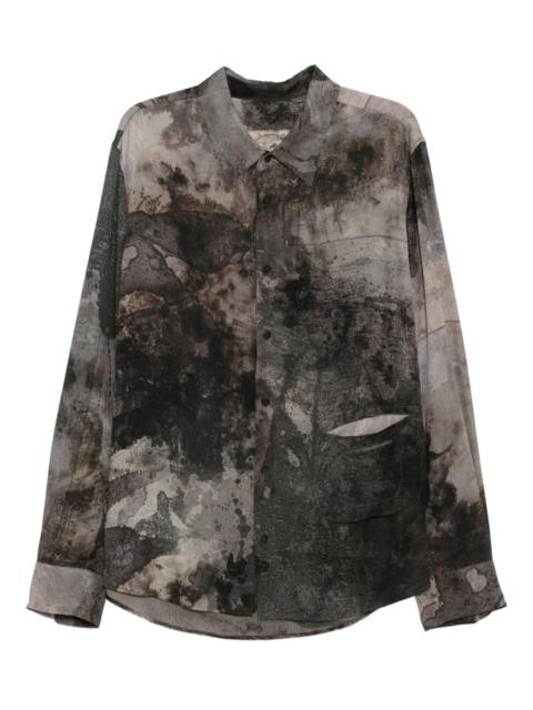 Ziggy Chen printed silk shirt