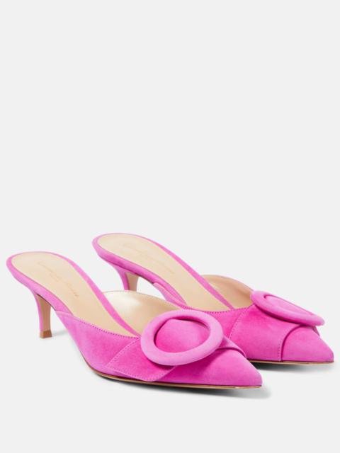 Gianvito Rossi Portofino suede mules