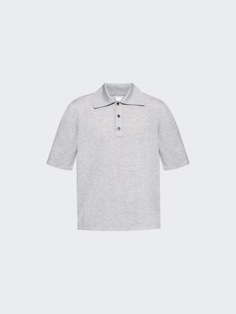Bottega Veneta Polo Shirt Light Grey Melange
