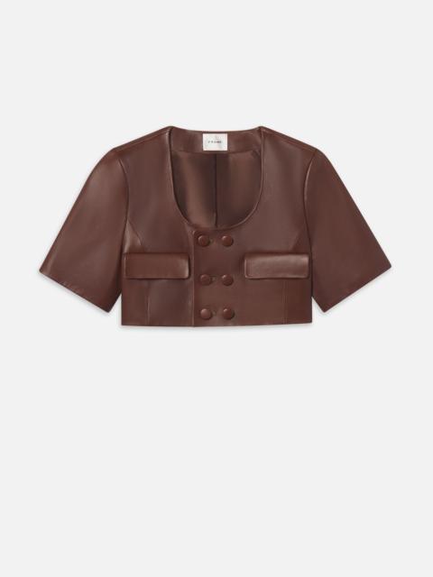 FRAME The Cropped Leather Jacket