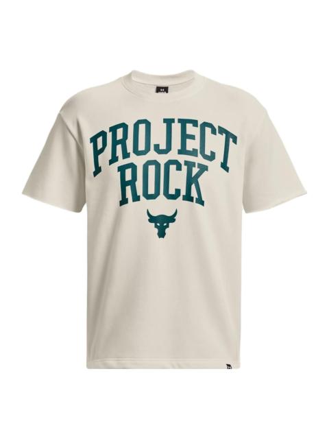 Under Armour Under Armour Project Rock Heavyweight Terry Short Sleeve T-shirt 'Beige Teal' 1377435-130