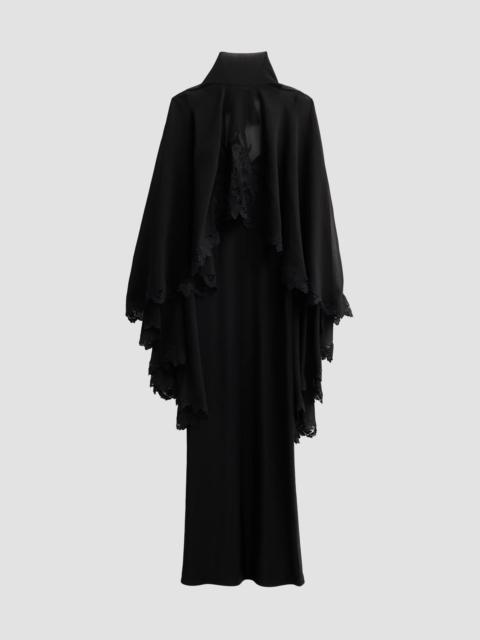 KOBI HALPERIN Women's Carmen Satin A-Line Cape Maxi Dress - Black