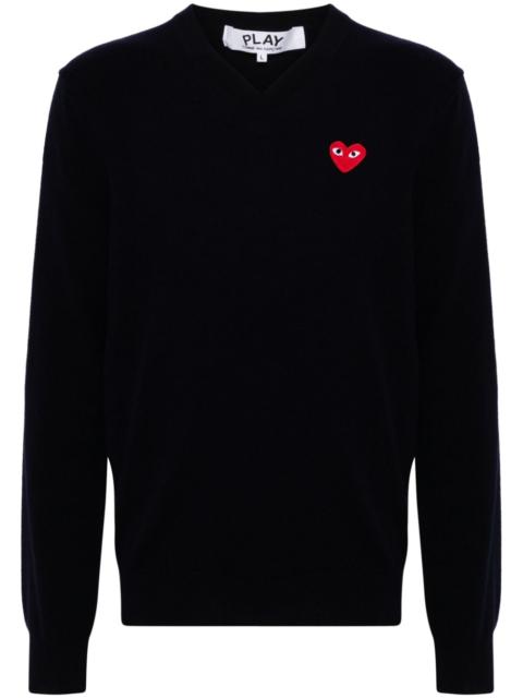 Comme des Garçons PLAY logo-patch wool jumper