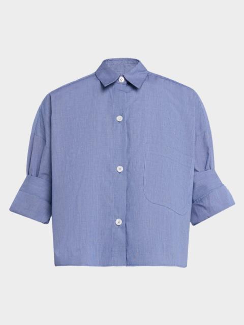 Next Ex Cropped Shirt in Cotton Poplin