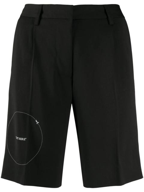 Off-White embroidered-detail tailored shorts