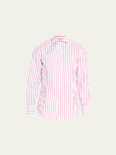 Men's Stripe Button-Down Shirt