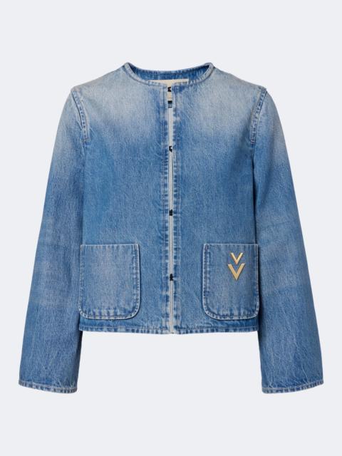 Valentino VGold faded denim jacket