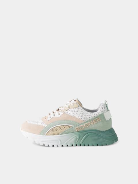 BOGNER Malaga sneaker in White/Mint/Rosé