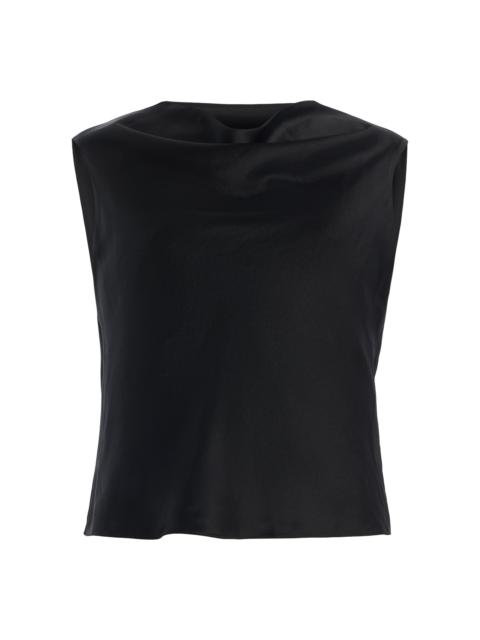 LESET Barb Satin Shell Top black